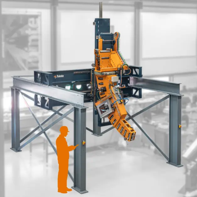 Grootte in beeld gebracht van speciaal machine TKF Tuinte