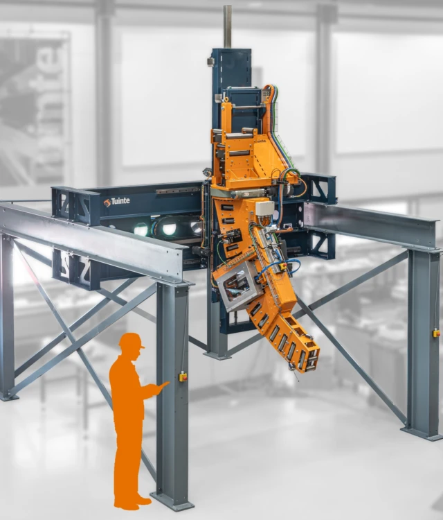 Grootte in beeld gebracht van speciaal machine TKF Tuinte