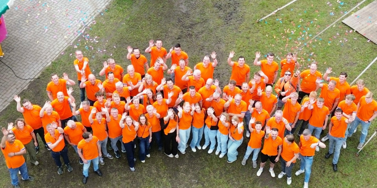 Tuinte collegas oranje hart