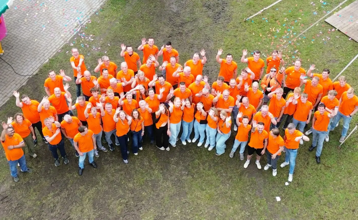 Tuinte collegas oranje hart