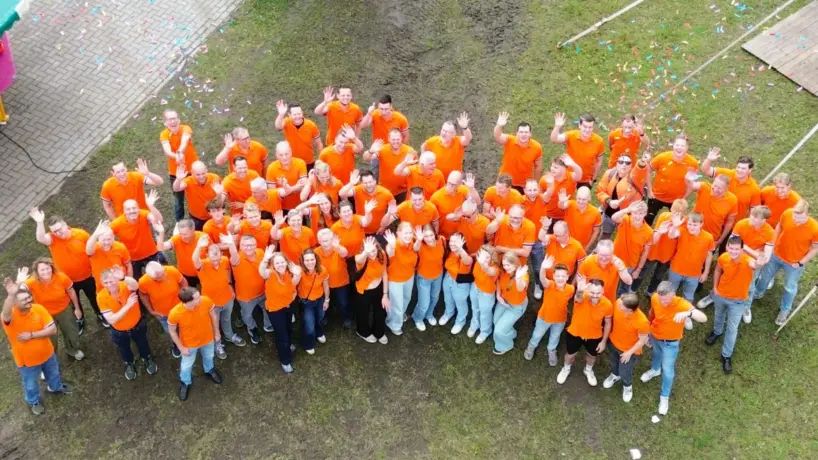 Tuinte collegas oranje hart
