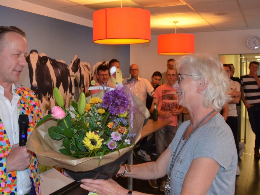 Partner van jubilaris Marcel (25 jaar) wordt uiteraard niet vergeten