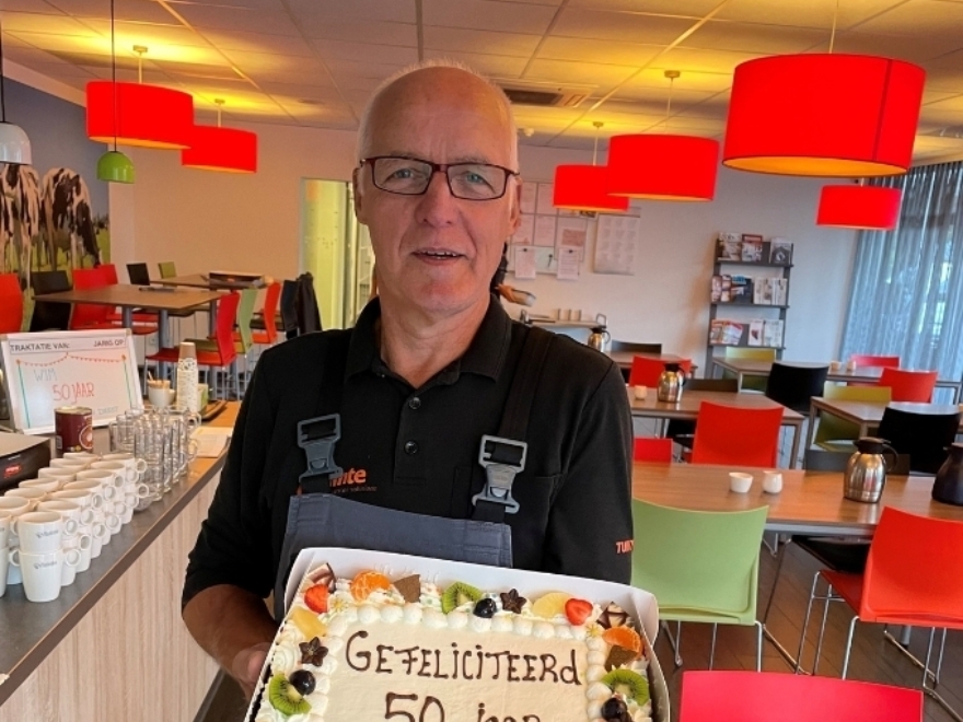 Onze Wim al 50 jaar een zeer waardevolle collega