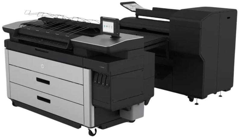 Een grootformaat plotter.