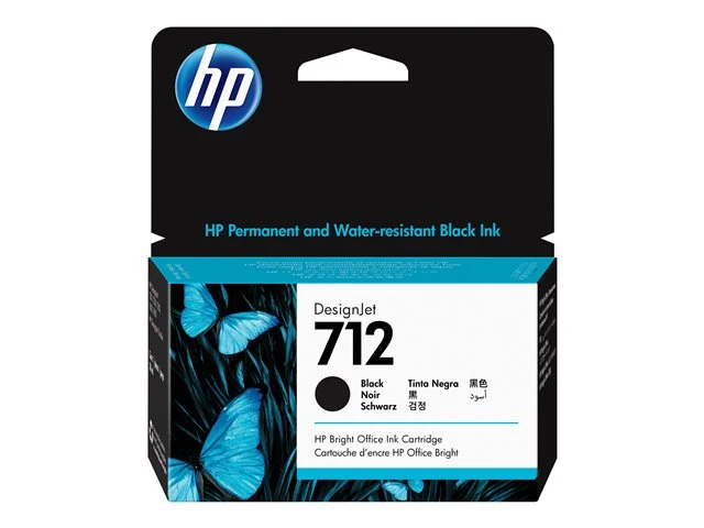 HP Inktcartridge 712 BK Zwart 38ml