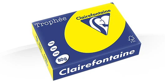 Gekleurd Papier 80gr A4 297 x 210 mm Zonne Geel FSC pk/500vel