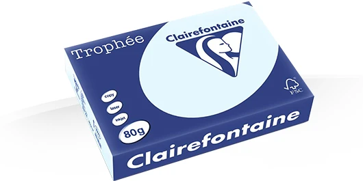 Gekleurd Papier 80gr 4-Gts A4 297 x 210 mm Azuur FSC pk/500vel