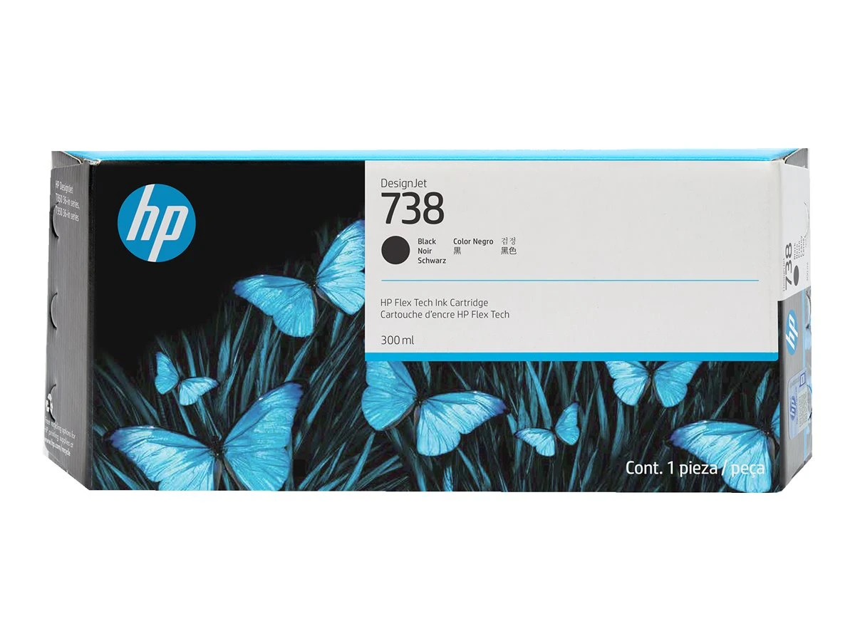 HP Inktcartridge 738 BK Zwart 300ml