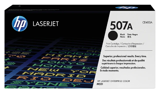HP Tonercartridge 507A BK Zwart