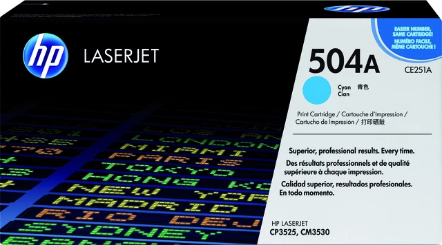 HP Tonercartridge 504A C Cyaan