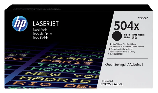 HP Tonercartridge 504X BK Zwart