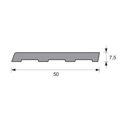 Tekening Afwerkprofiel 50x7,5mm