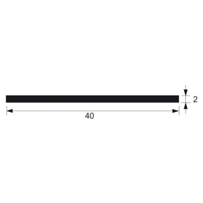 Tekening Platprofiel 40x2mm
