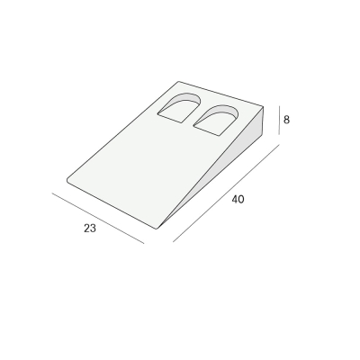 Tekening Millimax wig 40x23x8mm 130 stuks