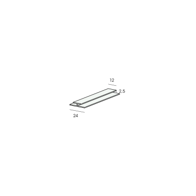 Tekening H-profiel 2,5mm