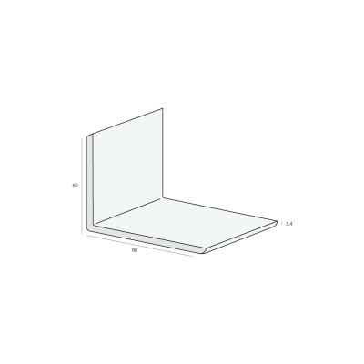 Tekening Hoekprofiel 80x60x3,4mm
