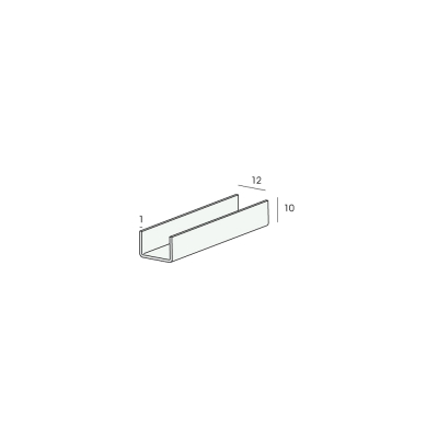 Tekening U-profiel 12mm