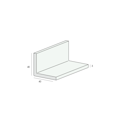 Tekening Hoekprofiel 40x40x3,0mm