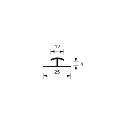 Tekening H-profiel 4mm