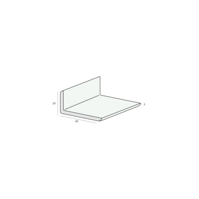 Tekening Hoekprofiel 50x20x3,0mm