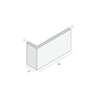 Tekening Finidec hoekprofiel 105x30x6mm