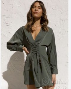 Zara maslinasta mini haljina