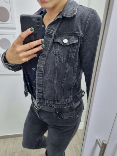 Zara crna jeans jakna nova
