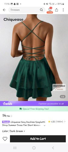 Zelena mini haljina