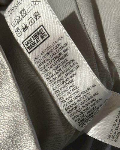 Topshop metalik srebrna suknja