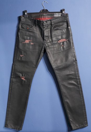 Diesel x AC Milan slim fit crne traperice