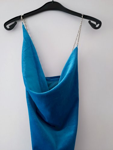 Shein plava pliš haljina