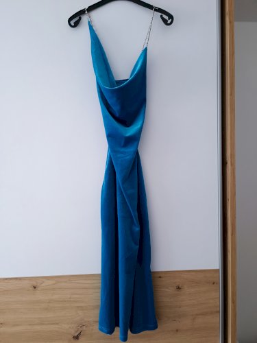 Shein plava pliš haljina