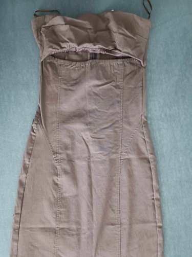 Bershka smeđa midi haljina