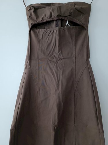 Bershka smeđa midi haljina