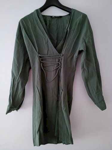Zara maslinasta mini haljina