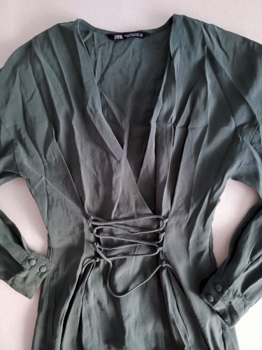 Zara maslinasta mini haljina