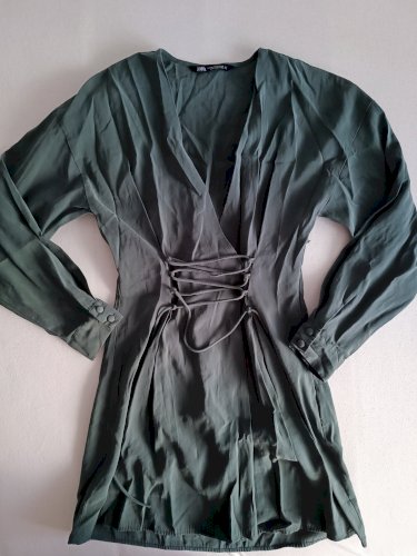 Zara maslinasta mini haljina