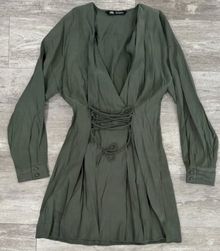 Zara maslinasta mini haljina