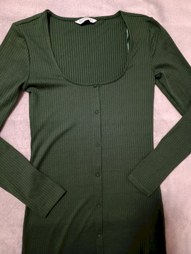 Stradivarius zelena midi haljina