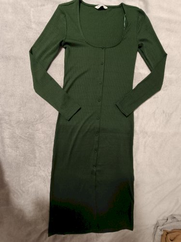 Stradivarius zelena midi haljina