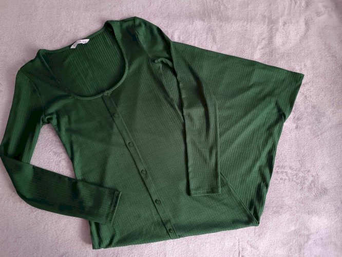 Stradivarius zelena midi haljina