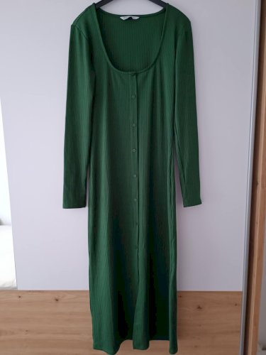 Stradivarius zelena midi haljina