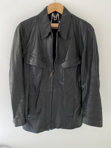 Kožna Crna Jakna Unisex L