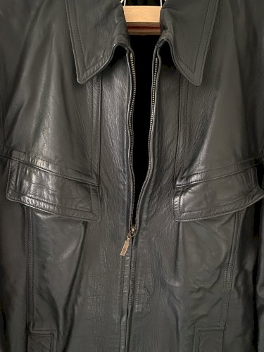 Kožna Crna Jakna Unisex L