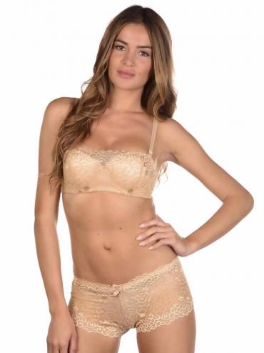 Lili et Zoe Dámska podprsenka a nohavičky 1074-BEGGIA_CARAMEL Lili et Zoe Dámska podprsenka a nohavičky 1074-BEGGIA_CARAMEL