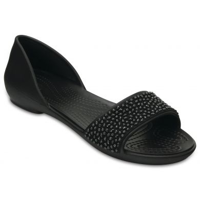 Crocs čierne sandále Lina Embellished Dorsay Black Crocs čierne sandále Lina Embellished Dorsay Black