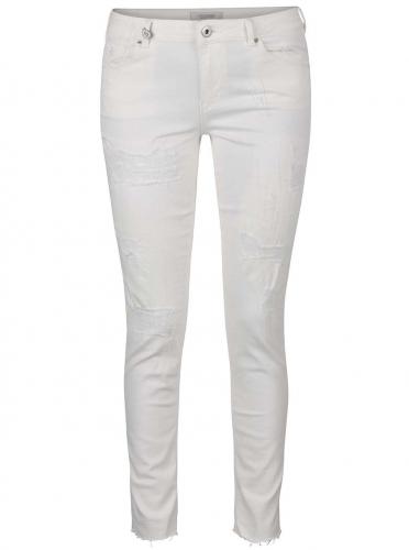 Krémové slim rifle s potrhaným efektom Maison Scotch Krémové slim rifle s potrhaným efektom Maison Scotch