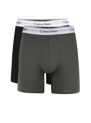 Súprava dvoch párov boxerok v čiernej a kaki farbe Calvin Klein