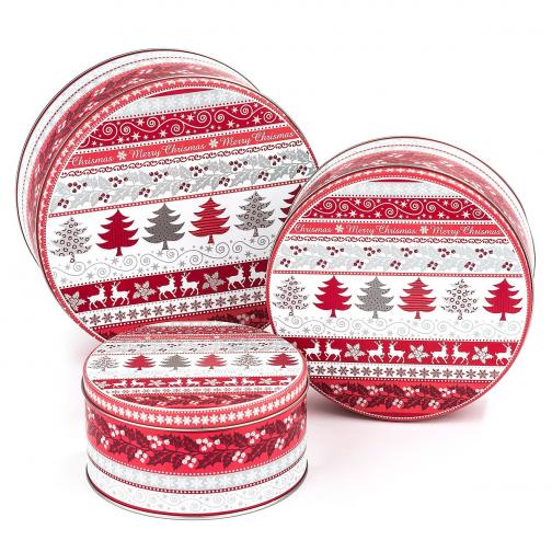 3dílná sada plechových dóz Winter 3dílná sada plechových dóz Winter