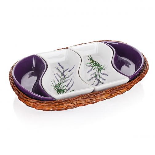 Banguet Lavender Servírovací mísy v košíku 30,5 cm Banguet Lavender Servírovací mísy v košíku 30,5 cm